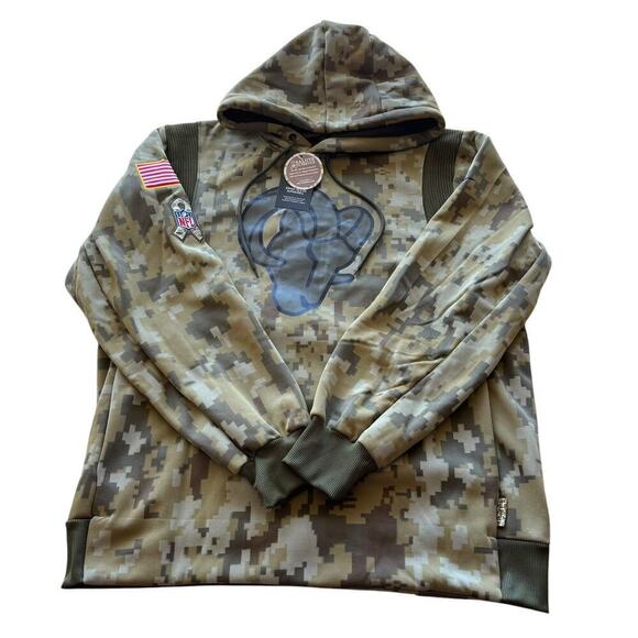 Nike Los Angeles Rams Salute To Service #99 Donald NWT Performance Hoodie Size L - Picture 9 of 11